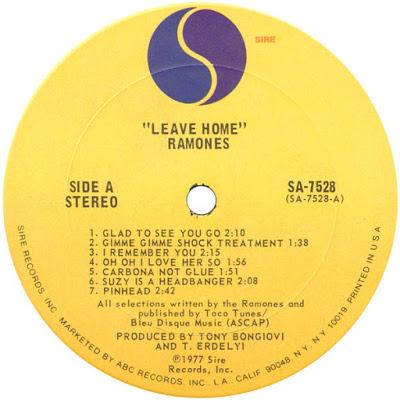 Ramones - Leave home Lp 1977 Ramones - Leave home Lp 1977