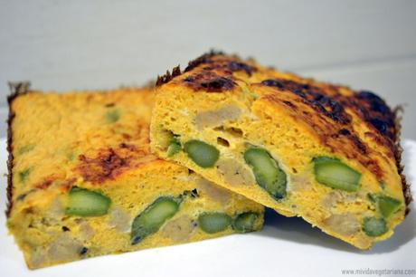 Pastel de calabaza, soja y espárragos Pastel de calabaza, soja y espárragos