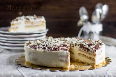 Tarta de crema de limón con galletas hojaldradas