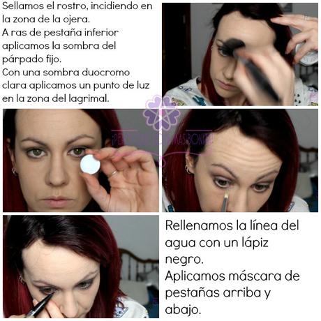 Maquillaje en tonos lilas