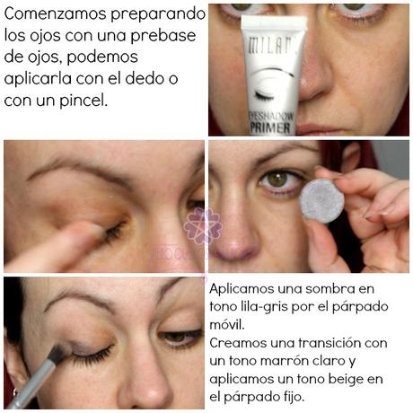 Maquillaje en tonos lilas