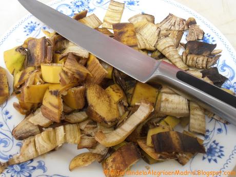 Té de cáscara de plátano. Una buena forma de aportar potasio (K) a nuestras plantas en flor o fruto Té de cáscara de plátano. Una buena forma de aportar potasio (K) a nuestras plantas en flor o fruto