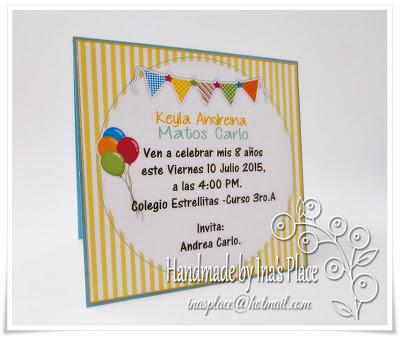 Invitación Cumpleaños - Ya Cumplo 8 !!! - Handmade Birthday Invitation. Invitación Cumpleaños - Ya Cumplo 8 !!! - Handmade Birthday Invitation.