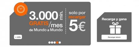 Para nuevos usuarios del servicio de prepago de Orange (sólo en algunas tarifas) se duplicará su saldo en la primer recarga Para nuevos usuarios del servicio de prepago de Orange (sólo en algunas tarifas) se duplicará su saldo en la primer recarga