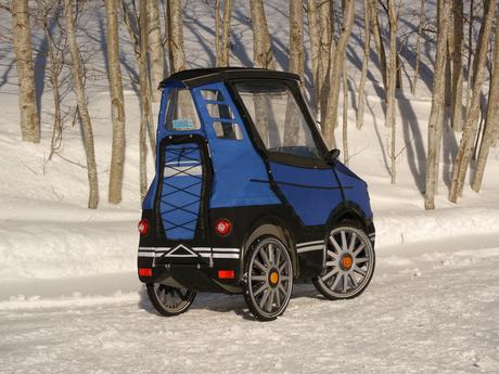 La bicicleta-coche PodRide, un práctico vehículo para desplazarse por la ciudad y nieve La bicicleta-coche PodRide, un práctico vehículo para desplazarse por la ciudad y nieve