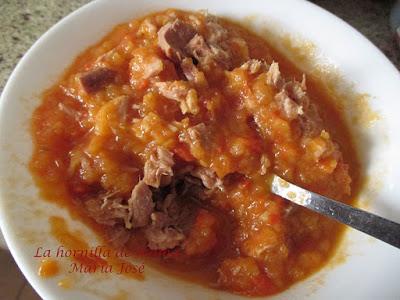 Una receta, dos versiones: Berenjenas con atún y tomate