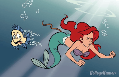 Estas ilustraciones harán que veas otra faceta muy diferente de las princesas de Disney Ilustraciones: Así se verían las princesas Disney si fueran al baño - Imagen 5