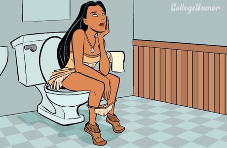 Estas ilustraciones harán que veas otra faceta muy diferente de las princesas de Disney Ilustraciones: Así se verían las princesas Disney si fueran al baño - Imagen 4