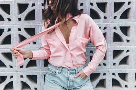 Goodnight_Macaroon-Levis_VIntage-Checked_Blouse-Pink_Shirt-Red_Heels-Marni_Sandals-Dallas-123