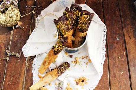 Rollitos de pasta filo con cereales Kellogs y mascarpone - Falsos churros Rollitos de pasta filo con cereales Kellogs y mascarpone - Falsos churros