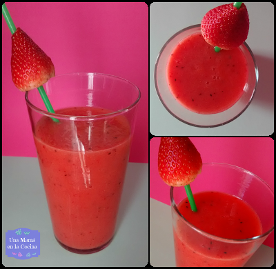 Batido de Kiwi, fresas y manzana Batido de Kiwi, fresas y manzana