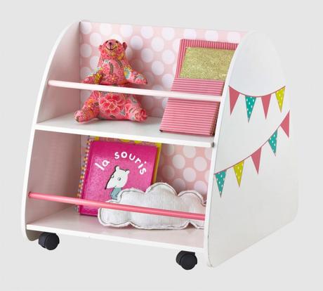 Biblioteca con ruedas para la habitación infantil Estantería con ruedas