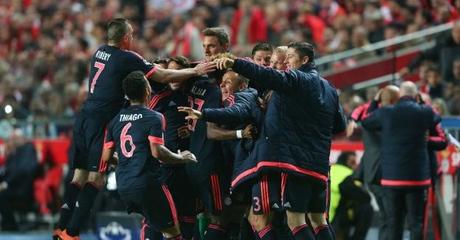 Bayern Múnich empató 2-2 ante Benfica