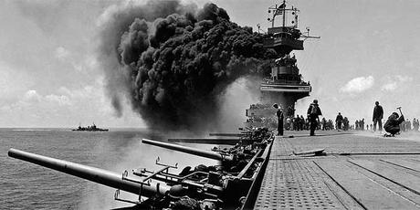 Portaaviones USS Yorktown en la batalla de Midway USS yorktown batalla midway