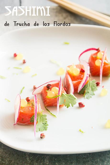 Sashimi de trucha de los Fiordos Sashimi de trucha de los Fiordos