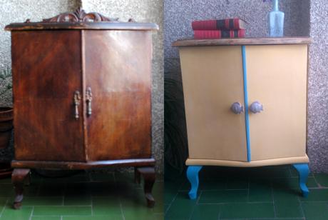 Mesita de noche con Chalk Paint | Antes y Después Mesita de noche con Chalk Paint | Antes y Después