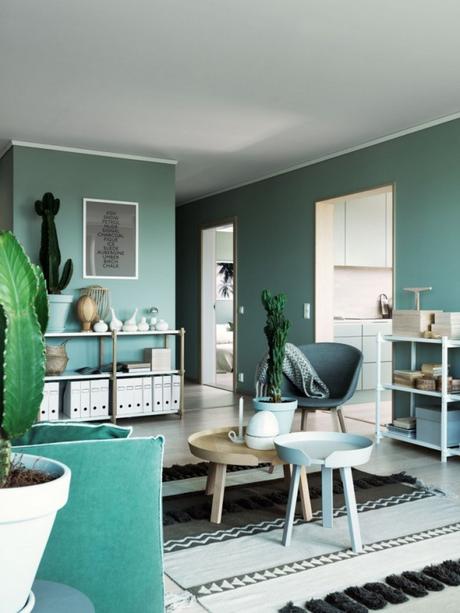 Vuelven los colores intensos. Decoracion monocromatica green walls