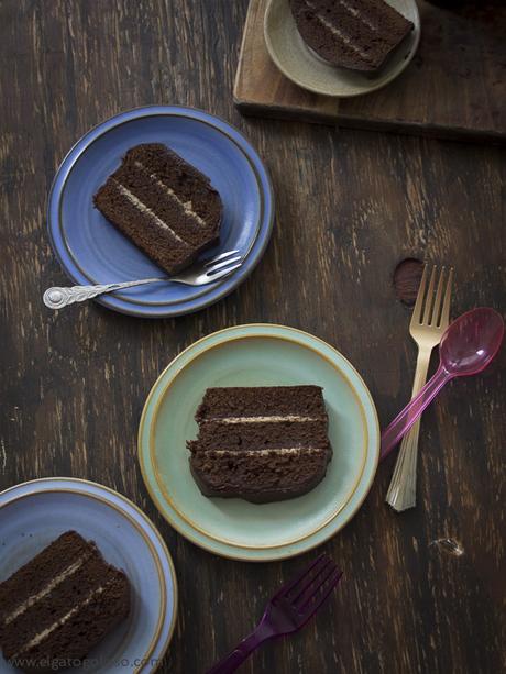 Cake de chocolate amargo