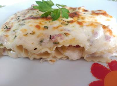 Canelones con queso