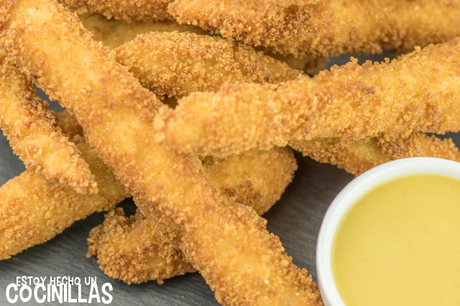 Receta de fingers de pollo caseros con salsa de mostaza y miel Receta de fingers de pollo caseros con salsa de mostaza y miel