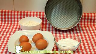 Cómo hacer Bizcocho Genovés receta fácil Receta bizcocho 3 ingredientes