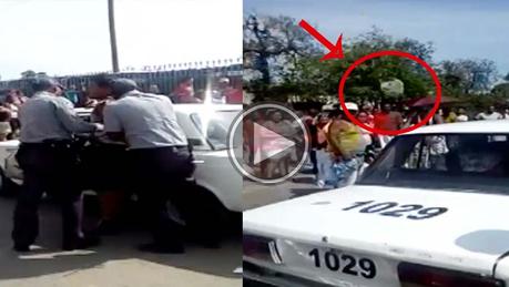 Pueblo cubano le lanza basura a la policía castrista luego de… basura_policia