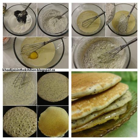 CRÊPES AUX GRAINES DE PAVOT / POPPY SEEDS PANCAKES / PANQUEQUES CON SEMILLAS DE AMAPOLA / بان كيك بذور الخشخاش image