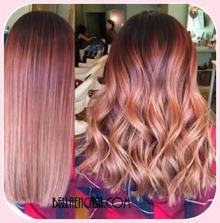 Oro Rosado en el cabello, Fórmulas de color para lograrlo.