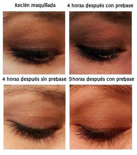 comparativa con prebase sin prebase de ojos