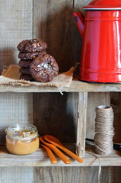 Cookies de chocolate y dulce de leche 