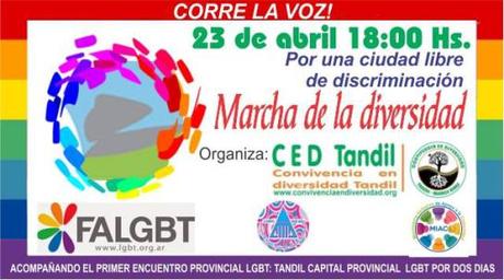 Primer encuentro provincial LGBTIQ en Tandil tandilmarcha.jpg