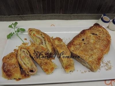 Strudel de verduras.