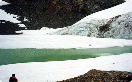 Refugio Hielo Azul (El Bolsón) en medio de lengas achaparradas y  pedreros