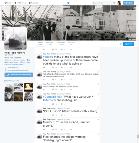 Chernóbil, minuto a minuto vía Twitter titanic