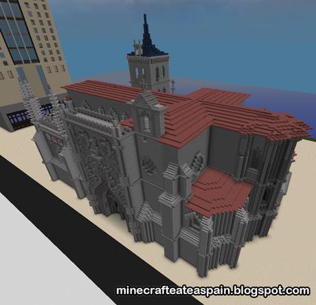 Réplica Minecraft de la Iglesia de Santamaría la Real, Aranda de Duero, Burgos, España.