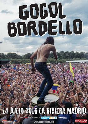 Gogol Bordello el 14 de julio en La Riviera madrileña Gogol Bordello el 14 de julio en La Riviera madrileña