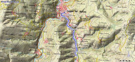 Mapa del Paseo del Vino en Cangas del Narcea