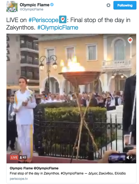 Sigue los Juegos Olímpicos en Twitter Vine y Periscope