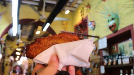 La alcapurria que comí en Café El Punto, Viejo San Juan. Puerto Rico.