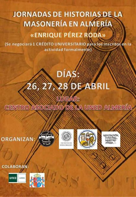 Jornadas sobre masonería esta semana en la provincia de Almería
