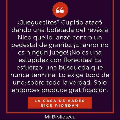 Reseña: La Casa de Hades - Rick Riordan La Casa de Hades - Rick Riordan #Quote #PercyJackson: