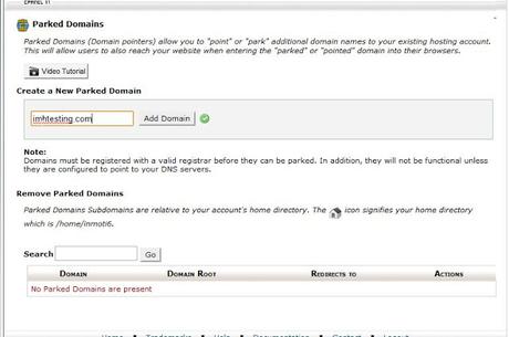 Como aparcar un dominio en cPanel Como aparcar un dominio en cPanel