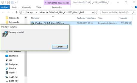 Instalador MSI Windows 10 Raspberry Pi