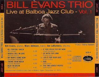 BILL EVANS: BILL EVANS TRIO, The Complete Balboa Jazz Club Performances