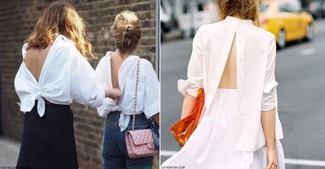 STYLE TIPS; BACKLESS SHIRT.-