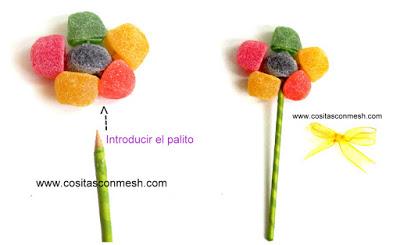 Ideas de manualidades y centros de mesa con gomitas dulces