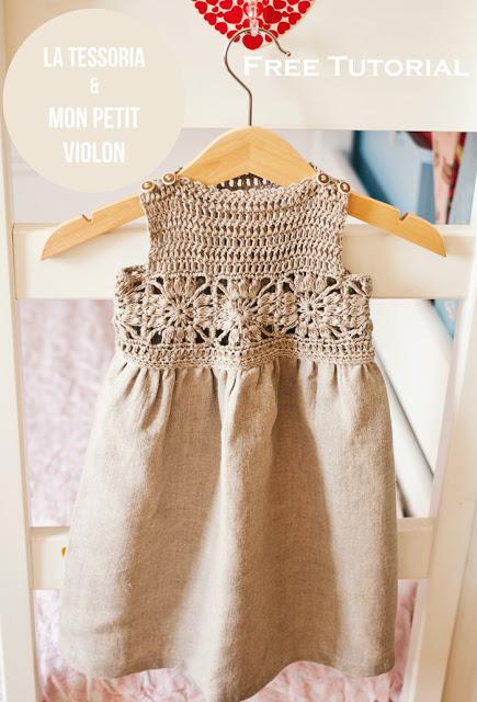 2464.- Vestidos con cuerpo de crochet