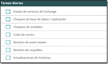 Mantenimiento de Exchange Server – Tareas Diarias