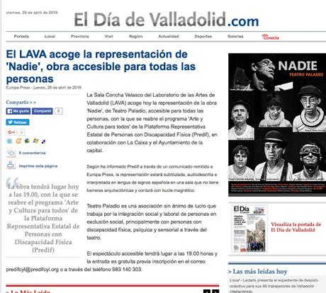 En el teatro Lava de Valladolid, todo un éxito.