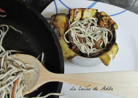 Saquitos de verduras con gulas